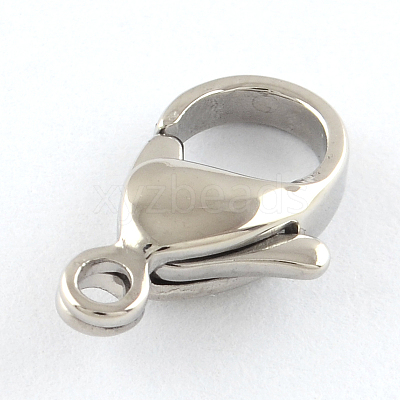 Tarnish Resistant Polished 316 Surgical Stainless Steel Lobster Claw Clasps STAS-R072-13A-1