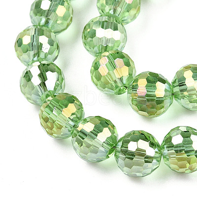 Transparent Electroplate Glass Bead Strands EGLA-TAC0003-04H-1
