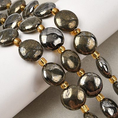 Natural Pyrite Beads Strands X-G-Z131-H01-01-1