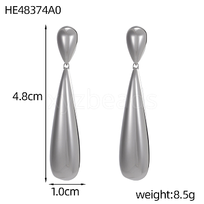 304 Stainless Steel Stud Dangle Earrings STAS-OY010-64P-1