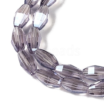Electroplate Glass Beads Strands GLAA-Q101-03B-PL01-1