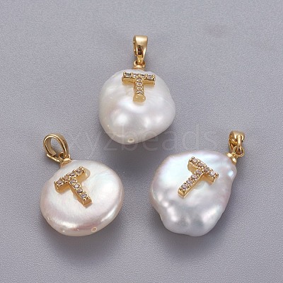 Natural Cultured Freshwater Pearl Pendants KK-L187-A-01T-1