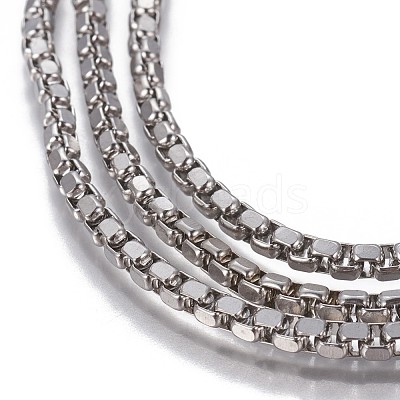 Tarnish Resistant 304 Stainless Steel Box Chains CHS-P007-32P-02-1