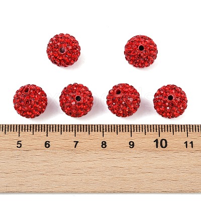 Polymer Clay Rhinestone Beads RB-C1438-12mm-A21-1