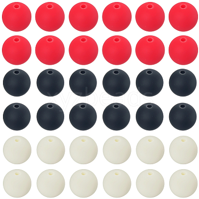 Rubberized Style Imitated Silicone Acrylic Beads MACR-PA0001-06A-05-1