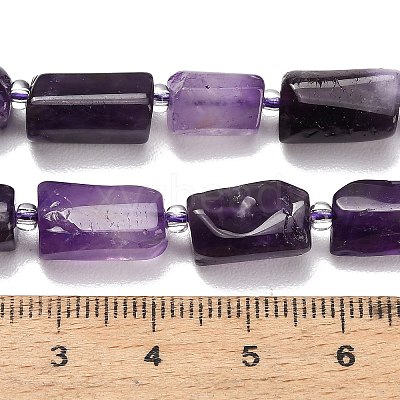 Natural Chevron Amethyst Beads Strands G-F836-B05-01-1