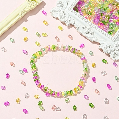 90g 9 Colors Baking Paint Glass Seed Beads SEED-YW0002-51A-1
