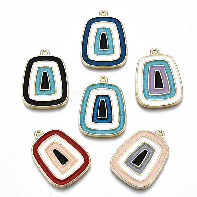 Eco-Friendly Alloy Enamel Pendants ENAM-Q438-009-NR-1