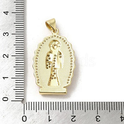 Brass Pave Shell Pendants KK-I708-16I-G-1