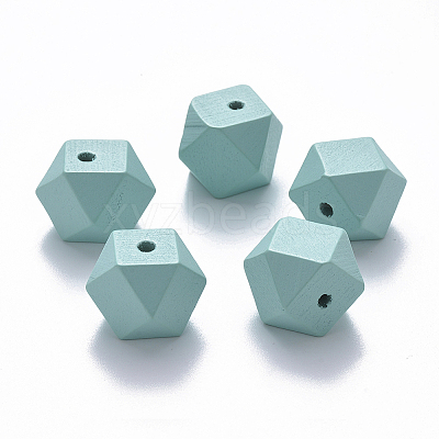 Painted Natural Wood Beads X-WOOD-Q040-020B-A01-1