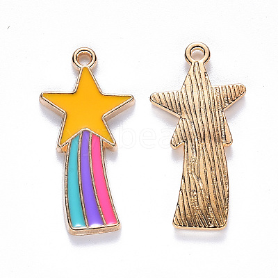 Alloy Enamel Comet Star Pendants LS-ENAM-N054-010A-1