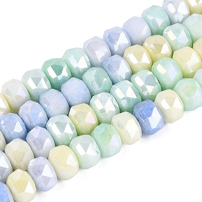 Anti-Tarnish Electroplate Glass Beads Strands GLAA-T025-6mm-11J-1