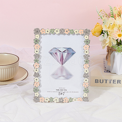 Rectangle Alloy Enamel Photo Frame Stand AJEW-WH0794-85-1