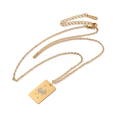 Golden 202 Stainless Steel Constellation Pendants Necklaces NJEW-K380-02G-03-1