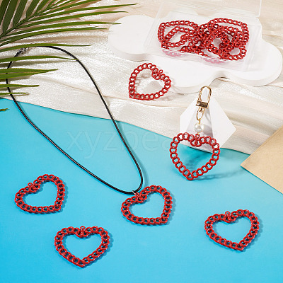 10Pcs Spray Painted Alloy Pendants FIND-TA0010-47A-1