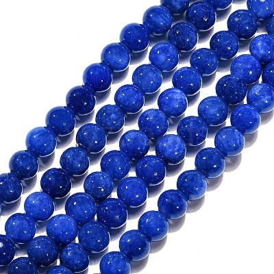 Natural Mashan Jade Round Beads Strands G-D263-6mm-XS08-1