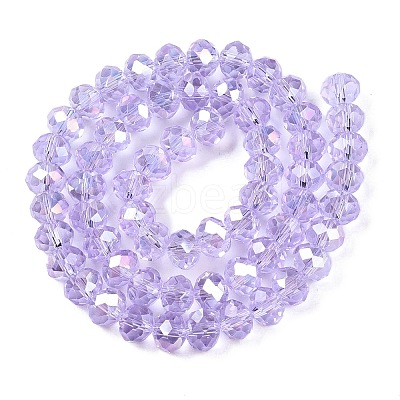 Electroplate Glass Beads Strands EGLA-A044-T8mm-B17-1