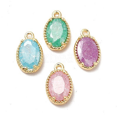 Glass Charms KK-M233-01G-1