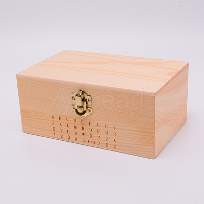 Rectangle Unfinished Wooden Box OBOX-WH0005-05-1