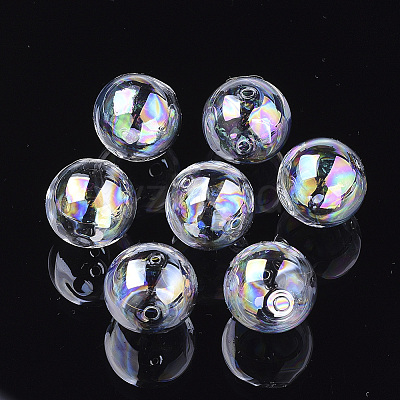 Handmade Blown Glass Globe Beads LS-X-DH017J-1-14mm-AB-1