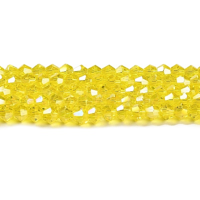 Transparent Electroplate Glass Beads Strands LS-GLAA-F029-2mm-A21-1