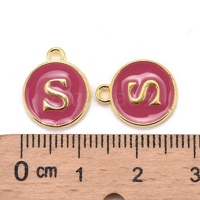 Golden Plated Alloy Enamel Charms ENAM-S118-08S-1
