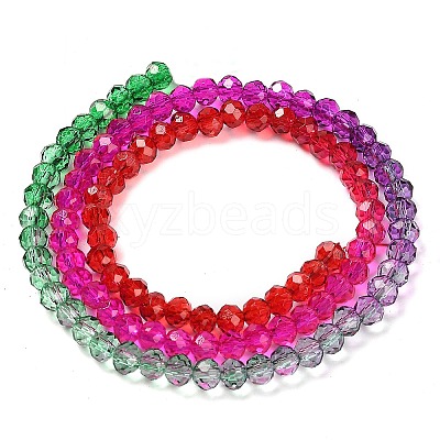 Transparent Painted Glass Beads Strands LS-DGLA-A034-T4mm-A24-1