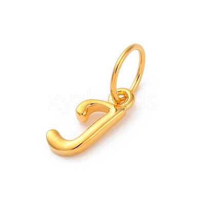 925 Sterling Silver Letter Charms with Jump Rings STER-R008-01G-J-1