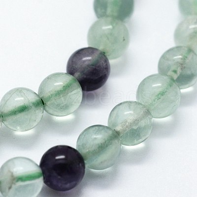 Natural Fluorite Beads Strands G-I199-12-8mm-1
