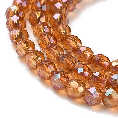 Electroplate Transparent Glass Beads Strands LS-GLAA-H021-01A-FR02-1