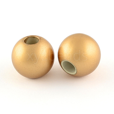 ABS Plastic Imitation Pearl European Beads MACR-R530-12mm-A58-1