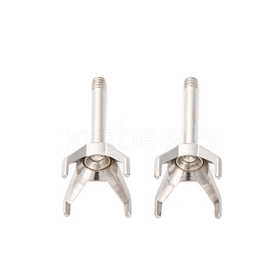 304 Stainless Steel Stud Earring Findings STAS-B091-02B-06P-1