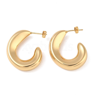 Brass Stud Earrings KK-CBAD851-06G-1