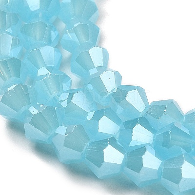 Imitation Jade Electroplate Glass Beads Strands EGLA-F029-J4mm-A03-1