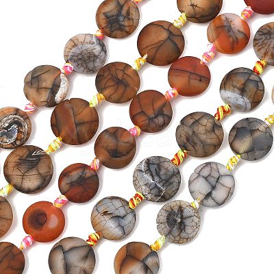 Natural Fire Crackle Agate Beads Strands G-A306-A01-01-1