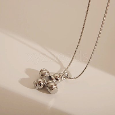 Religion 304 Stainless Steel Hollow Pendant Necklaces WGE4485-01-1