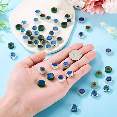 50Pcs 5 Colors Glass Beads GLAA-TA0003-80-1