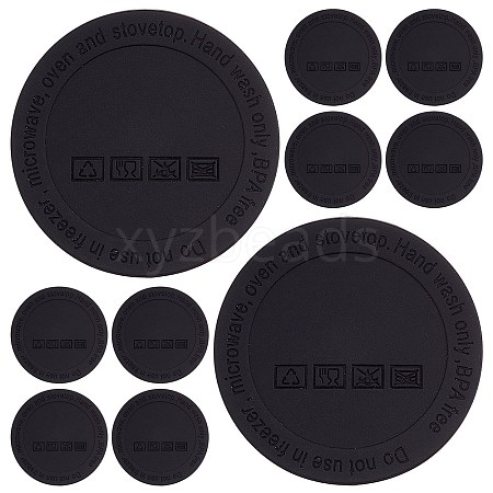 Gorgecraft 12Pcs Silicone Drink Coasters AJEW-GF0004-48D-1