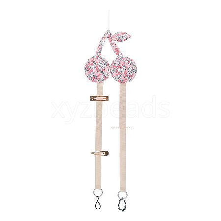 Cherry Non-woven Fabrics Hairpin Hair Clip Hanging Holder Storage Organizer ODIS-WH0025-129B-1