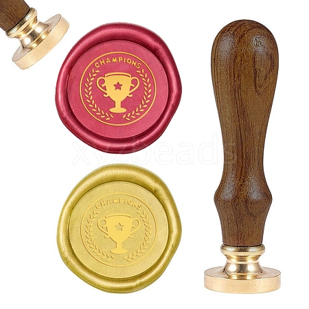 DIY Wood Wax Seal Stamp AJEW-WH0131-179-1