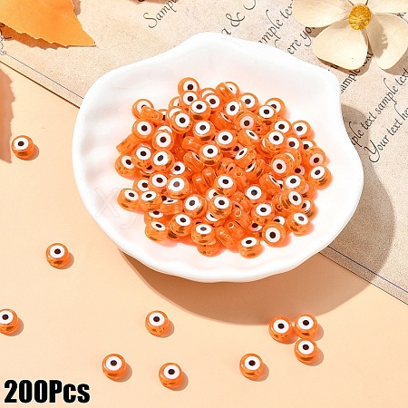 200Pcs Transparent Acrylic Beads TACR-YW0002-08J-1
