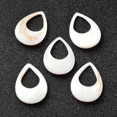 Natural Freshwater Shell Pendants SHEL-Z001-04A-1