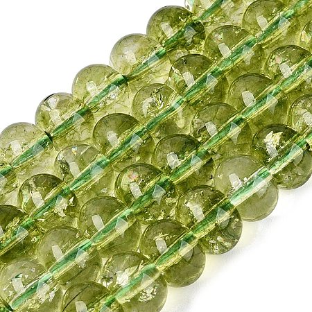 Crackle Transparent Glass Beads Strands GLAA-N074-02B-01-1