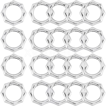 20Pcs Zinc Alloy Spring Gate Rings PALLOY-SP0001-11-1