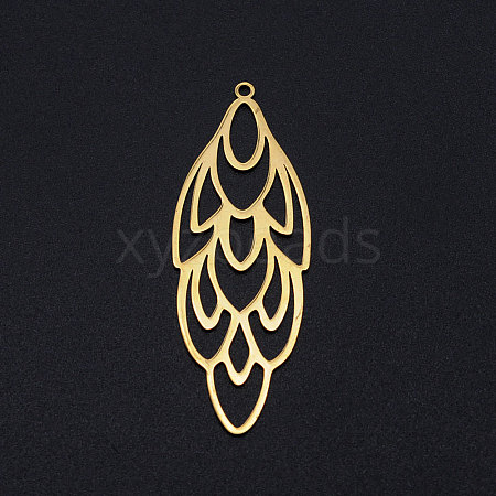 201 Stainless Steel Big Filigree Pendants STAS-T049-T698-2-1