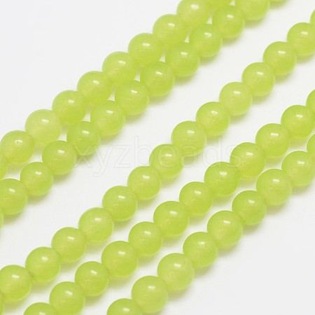 Natural & Dyed Malaysia Jade Bead Strands G-A146-6mm-A27-1