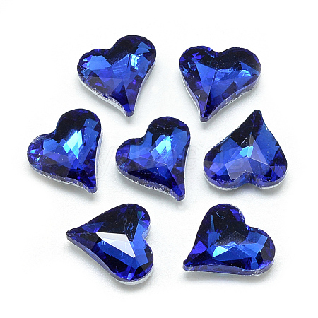 Pointed Back Glass Rhinestone Cabochons RGLA-T031-12x13mm-11-1