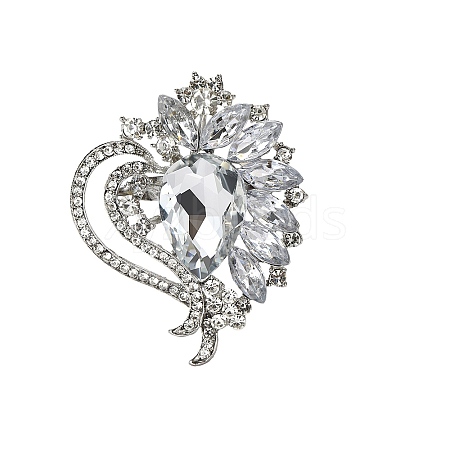 Alloy Rhinestone Brooch for Backpack Clothes PW-WG8AC7E-09-1