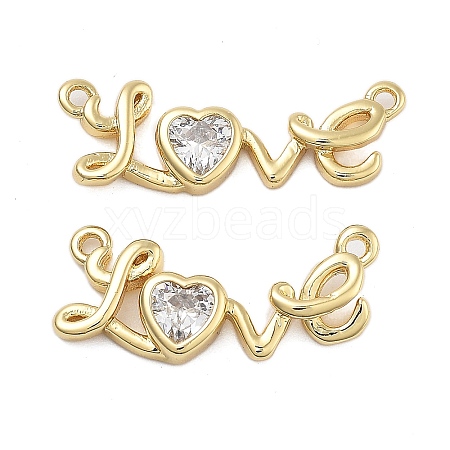 Brass With Cubic Zirconia Pendants KK-Q006-11G-1