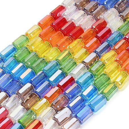 Electroplated Glass Beads Strands EGLA-P067-01A-01-1